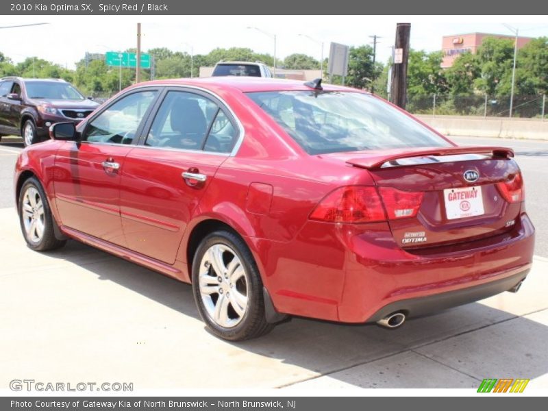 Spicy Red / Black 2010 Kia Optima SX