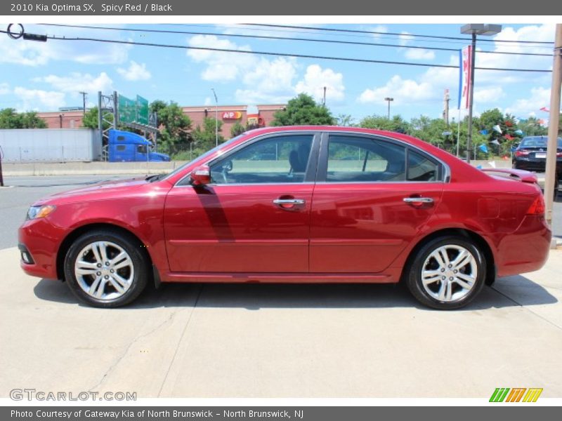 Spicy Red / Black 2010 Kia Optima SX