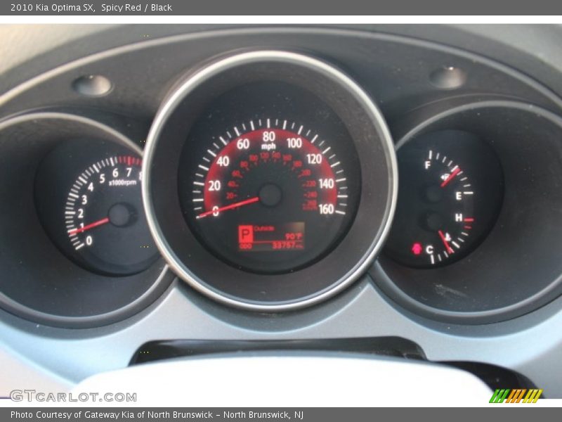 Spicy Red / Black 2010 Kia Optima SX