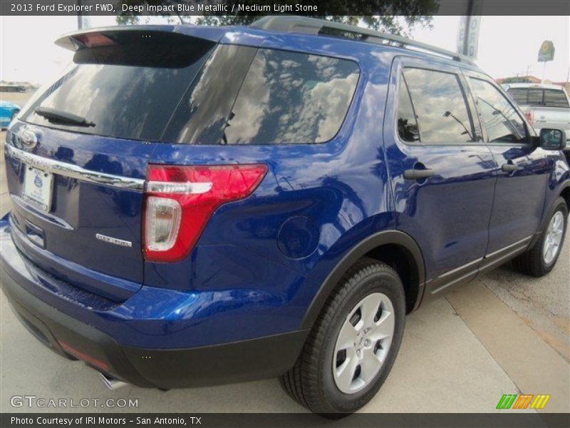 Deep Impact Blue Metallic / Medium Light Stone 2013 Ford Explorer FWD