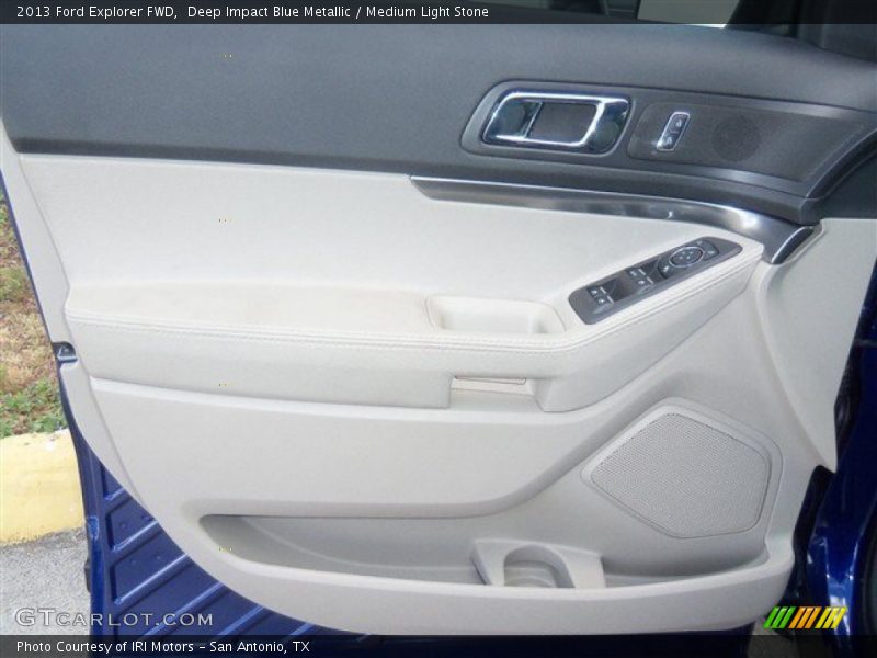 Deep Impact Blue Metallic / Medium Light Stone 2013 Ford Explorer FWD