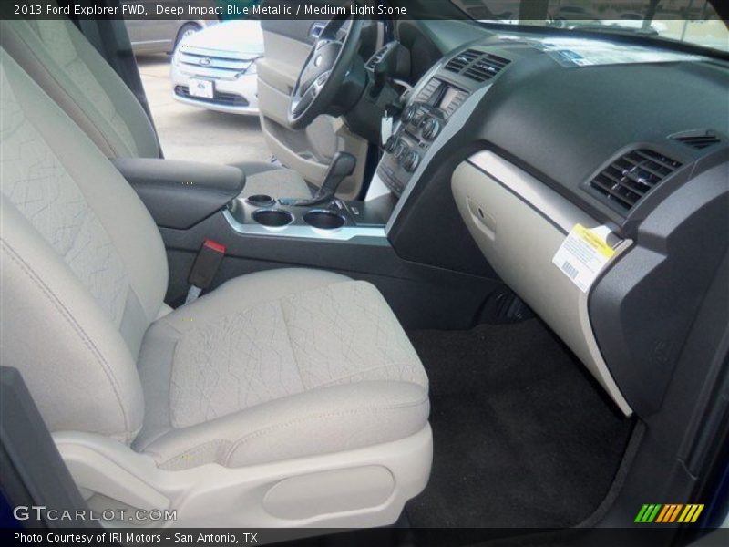 Deep Impact Blue Metallic / Medium Light Stone 2013 Ford Explorer FWD