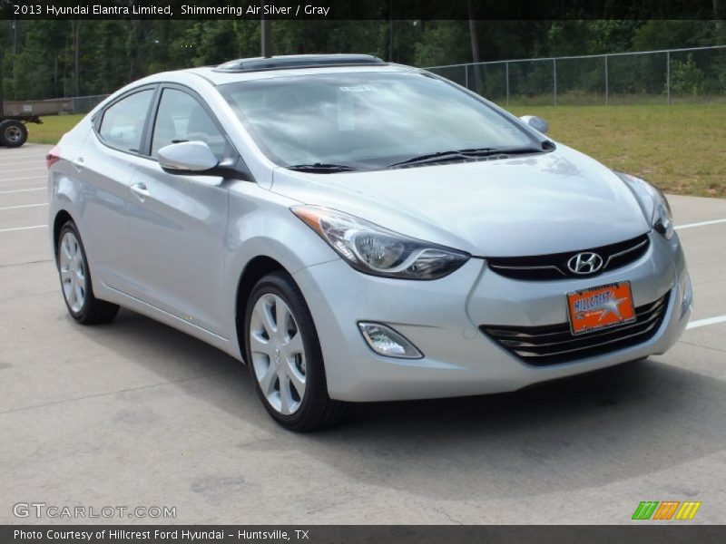 Shimmering Air Silver / Gray 2013 Hyundai Elantra Limited