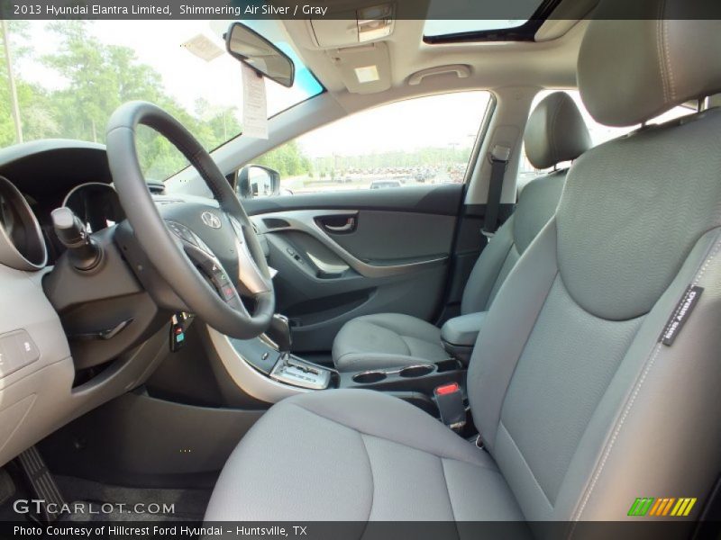 Shimmering Air Silver / Gray 2013 Hyundai Elantra Limited
