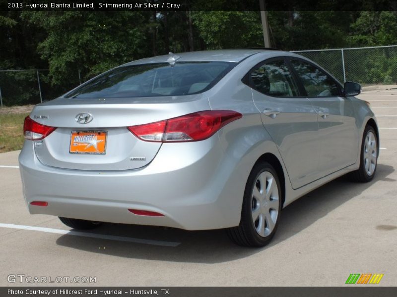 Shimmering Air Silver / Gray 2013 Hyundai Elantra Limited