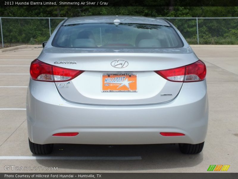 Shimmering Air Silver / Gray 2013 Hyundai Elantra Limited