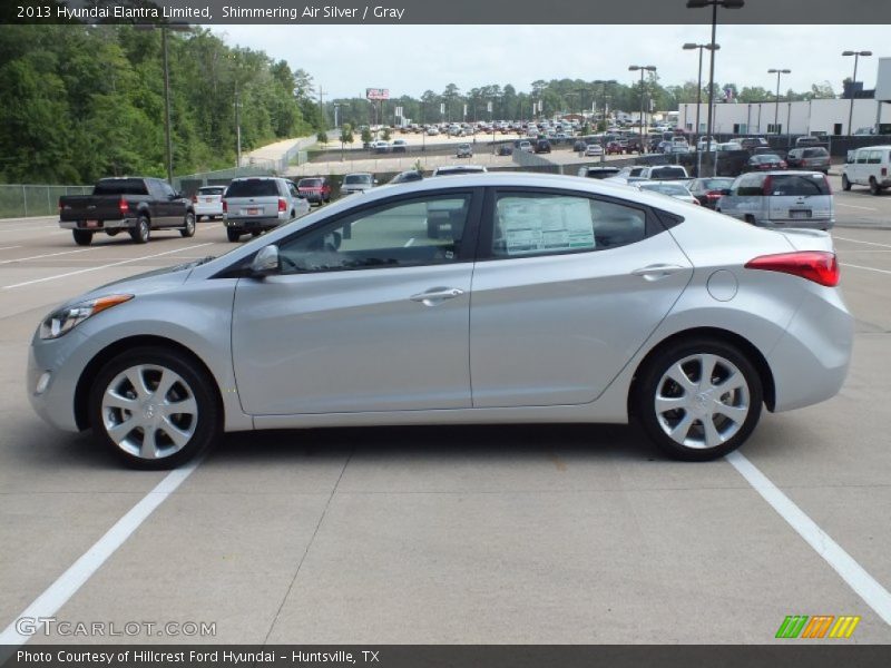 Shimmering Air Silver / Gray 2013 Hyundai Elantra Limited