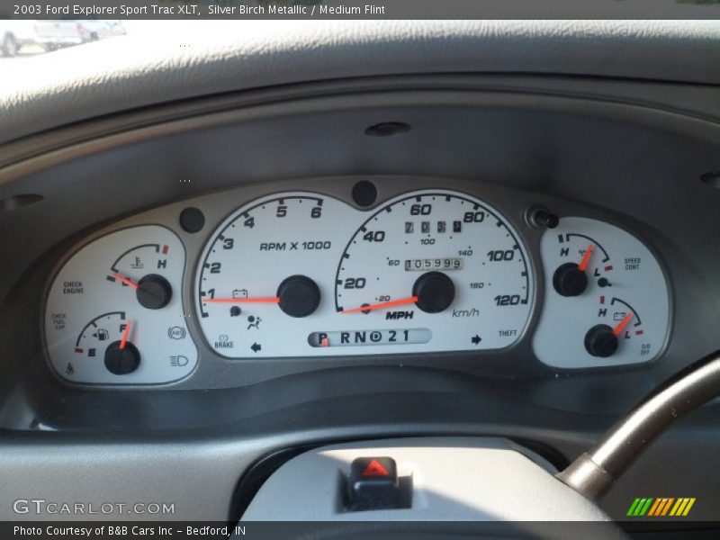 Silver Birch Metallic / Medium Flint 2003 Ford Explorer Sport Trac XLT