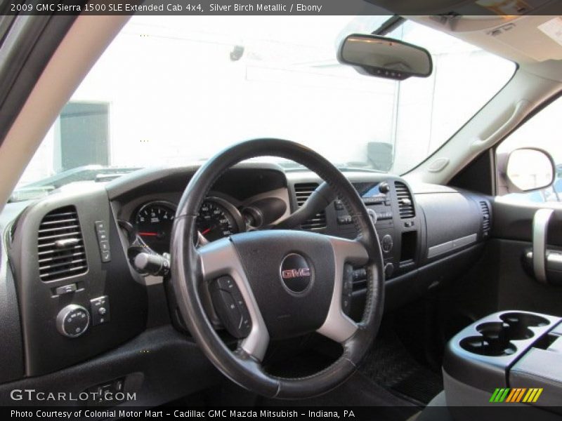 Silver Birch Metallic / Ebony 2009 GMC Sierra 1500 SLE Extended Cab 4x4