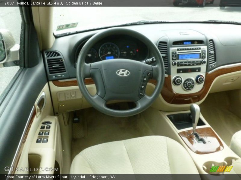 Golden Beige / Beige 2007 Hyundai Santa Fe GLS 4WD