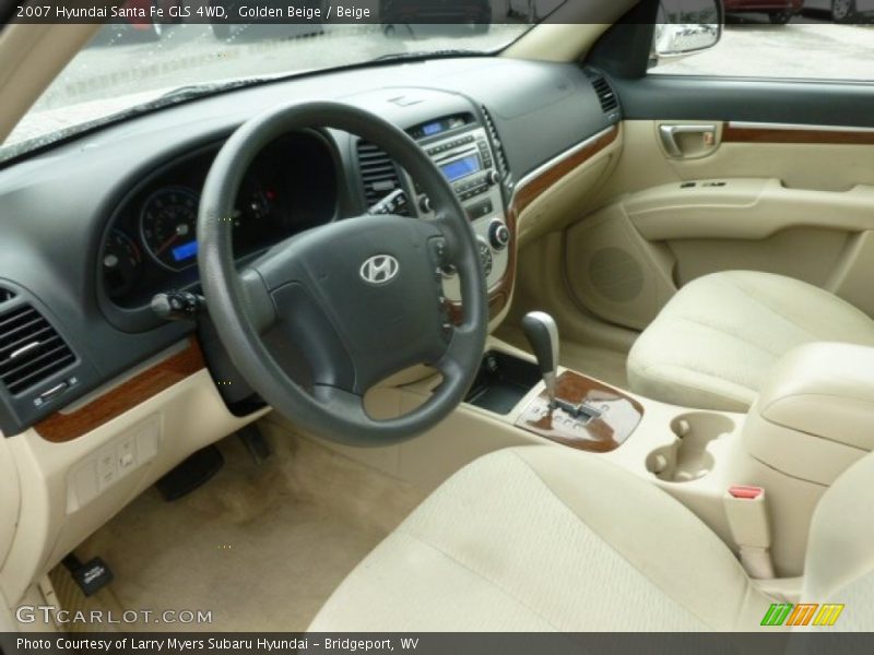 Golden Beige / Beige 2007 Hyundai Santa Fe GLS 4WD