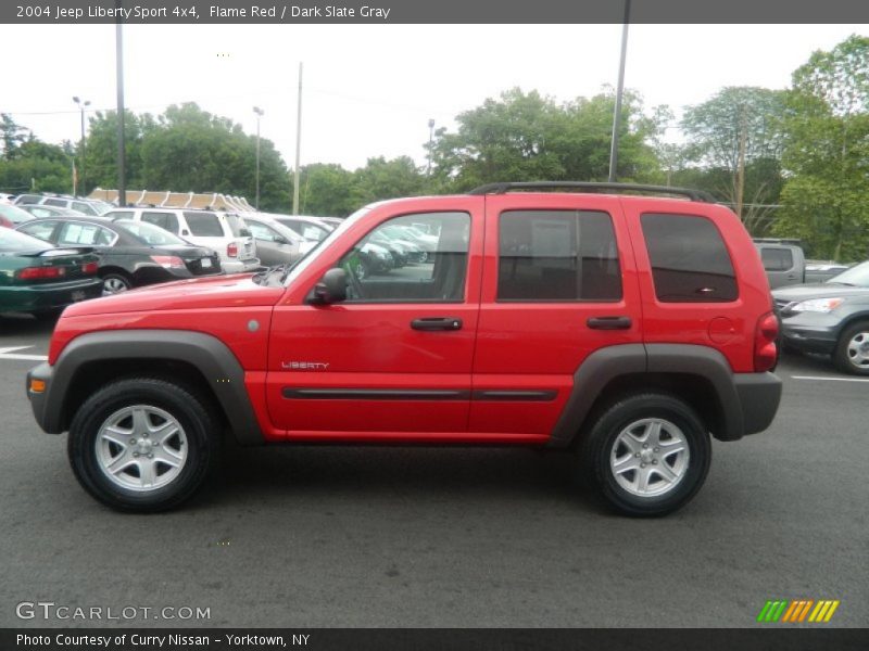 Flame Red / Dark Slate Gray 2004 Jeep Liberty Sport 4x4