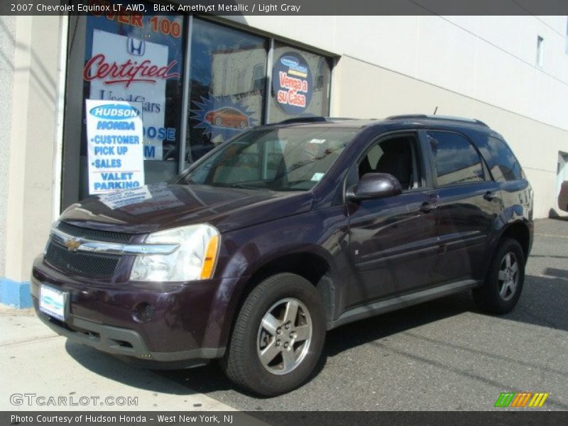 Black Amethyst Metallic / Light Gray 2007 Chevrolet Equinox LT AWD