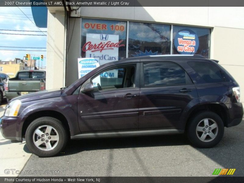 Black Amethyst Metallic / Light Gray 2007 Chevrolet Equinox LT AWD