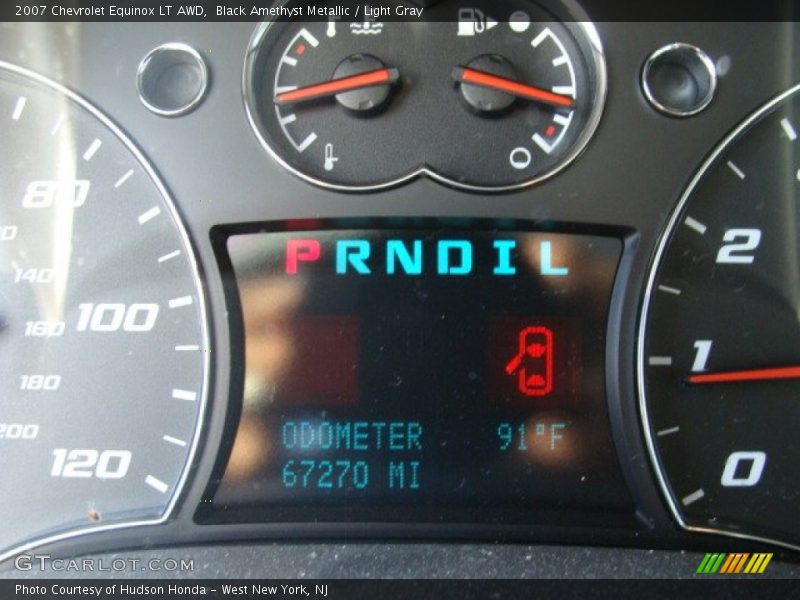 Black Amethyst Metallic / Light Gray 2007 Chevrolet Equinox LT AWD