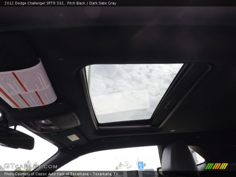 Sunroof of 2012 Challenger SRT8 392