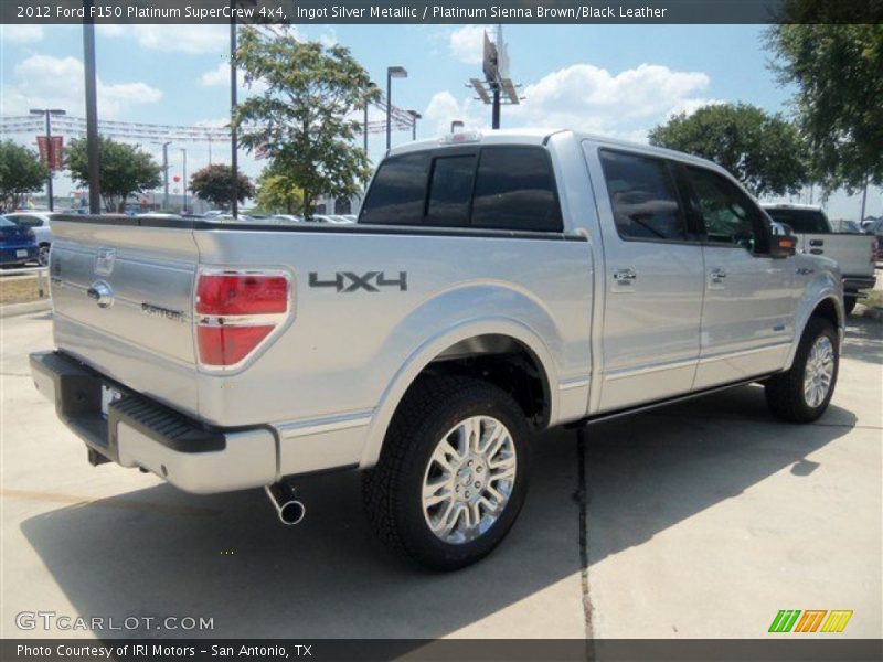 Ingot Silver Metallic / Platinum Sienna Brown/Black Leather 2012 Ford F150 Platinum SuperCrew 4x4