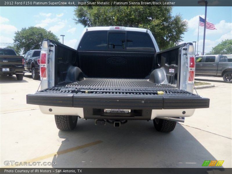 Ingot Silver Metallic / Platinum Sienna Brown/Black Leather 2012 Ford F150 Platinum SuperCrew 4x4