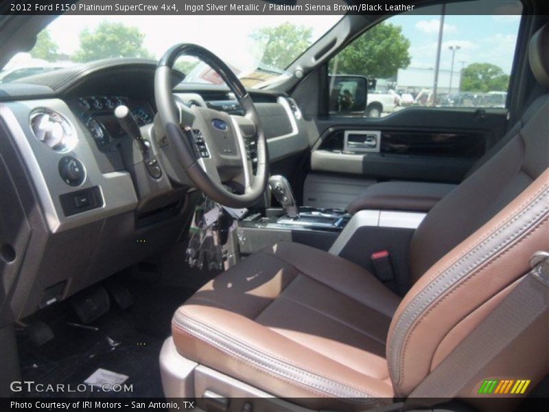 Ingot Silver Metallic / Platinum Sienna Brown/Black Leather 2012 Ford F150 Platinum SuperCrew 4x4