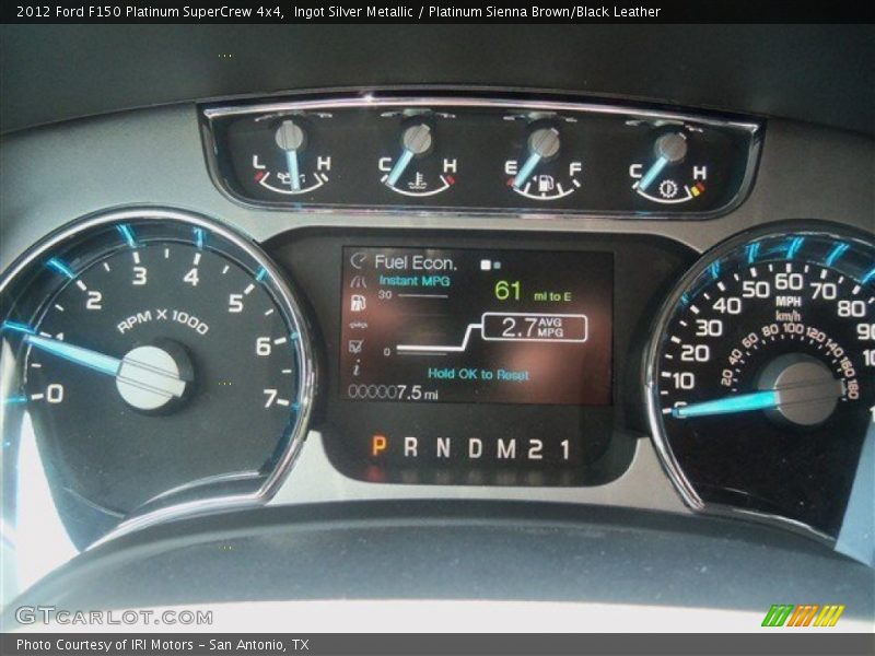 Ingot Silver Metallic / Platinum Sienna Brown/Black Leather 2012 Ford F150 Platinum SuperCrew 4x4