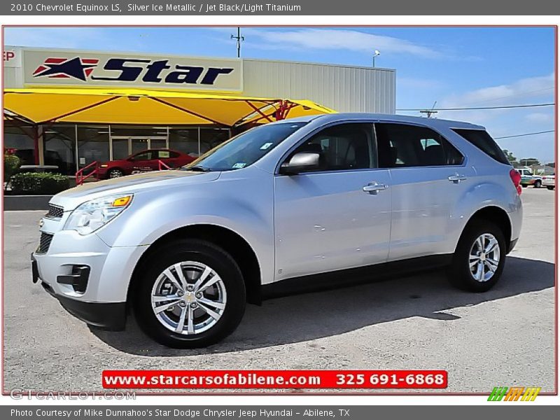 Silver Ice Metallic / Jet Black/Light Titanium 2010 Chevrolet Equinox LS
