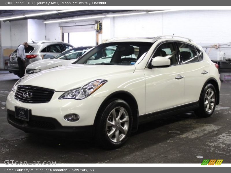 Moonlight White / Chestnut 2008 Infiniti EX 35 Journey AWD