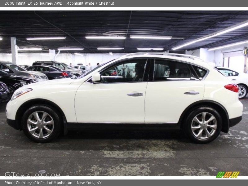 Moonlight White / Chestnut 2008 Infiniti EX 35 Journey AWD