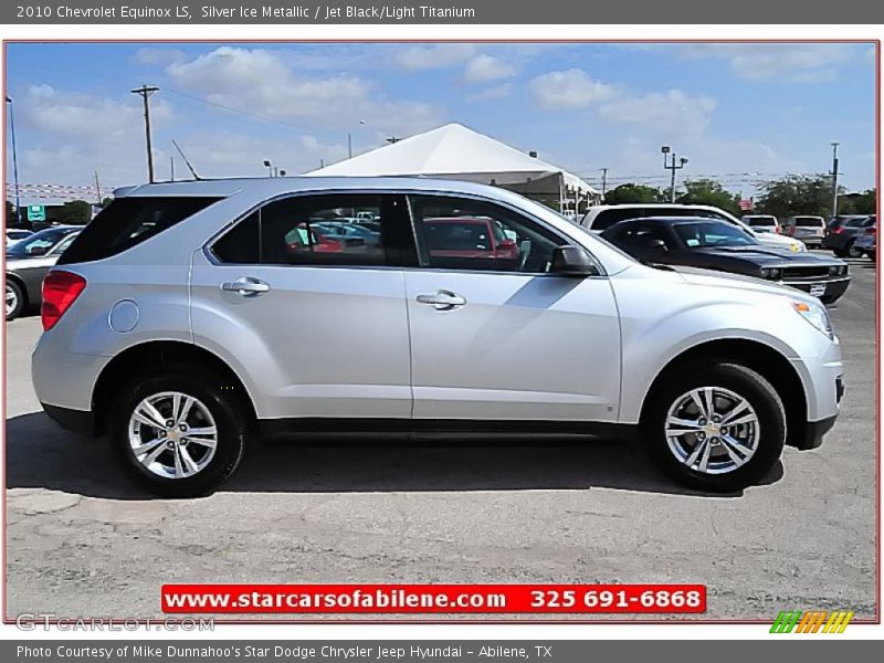 Silver Ice Metallic / Jet Black/Light Titanium 2010 Chevrolet Equinox LS