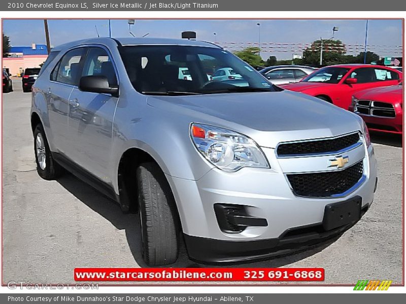 Silver Ice Metallic / Jet Black/Light Titanium 2010 Chevrolet Equinox LS