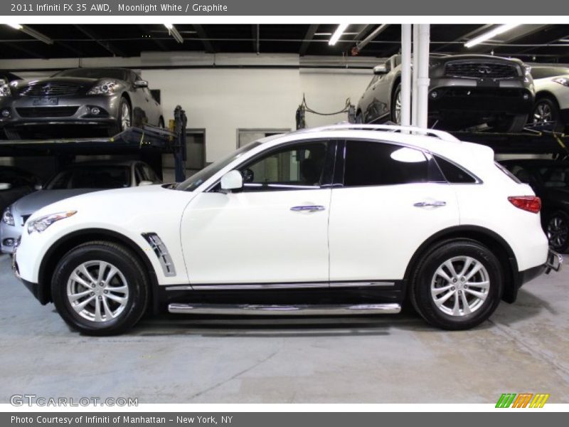 Moonlight White / Graphite 2011 Infiniti FX 35 AWD
