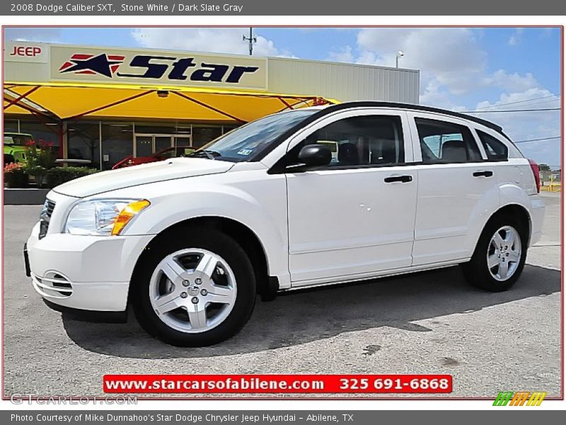 Stone White / Dark Slate Gray 2008 Dodge Caliber SXT