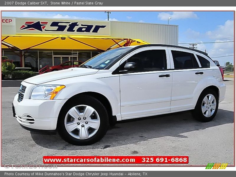 Stone White / Pastel Slate Gray 2007 Dodge Caliber SXT