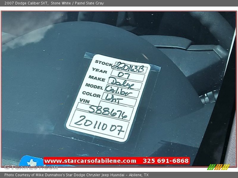 Stone White / Pastel Slate Gray 2007 Dodge Caliber SXT