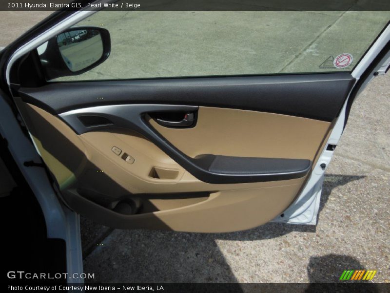 Pearl White / Beige 2011 Hyundai Elantra GLS