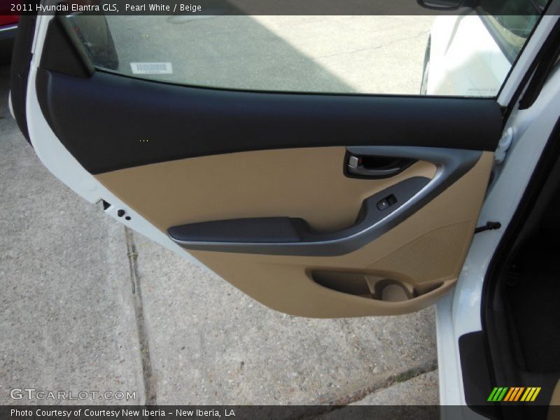 Pearl White / Beige 2011 Hyundai Elantra GLS