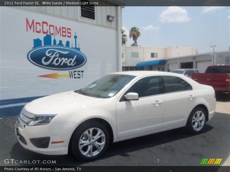 White Suede / Medium Light Stone 2012 Ford Fusion SE