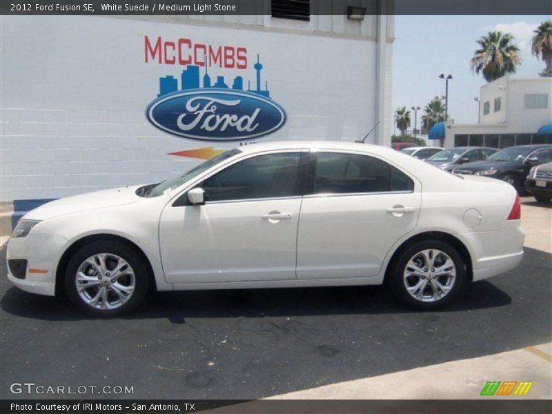 White Suede / Medium Light Stone 2012 Ford Fusion SE