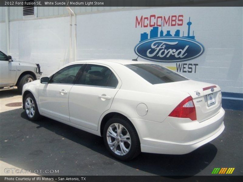 White Suede / Medium Light Stone 2012 Ford Fusion SE
