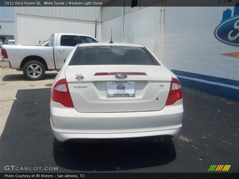 White Suede / Medium Light Stone 2012 Ford Fusion SE