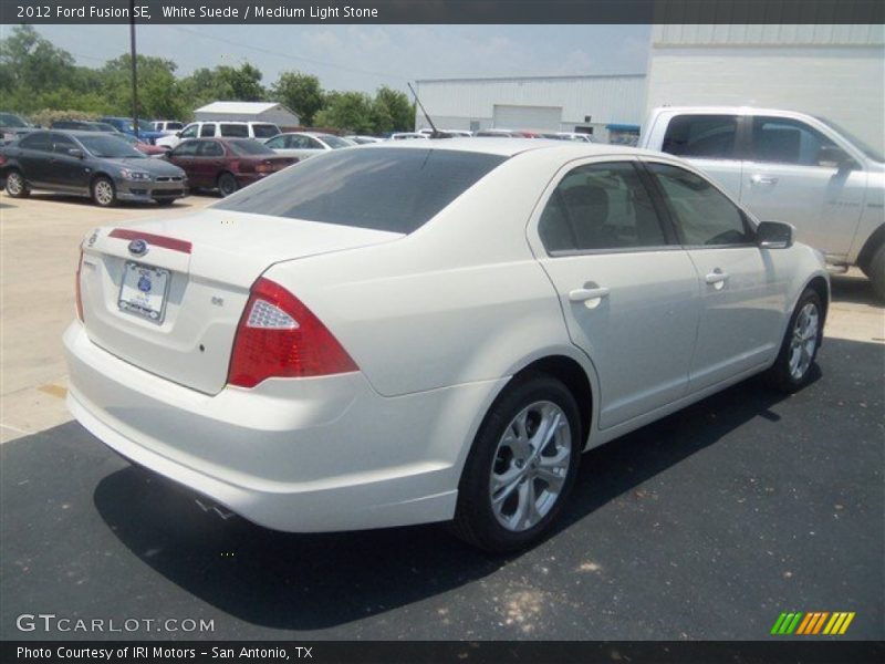 White Suede / Medium Light Stone 2012 Ford Fusion SE