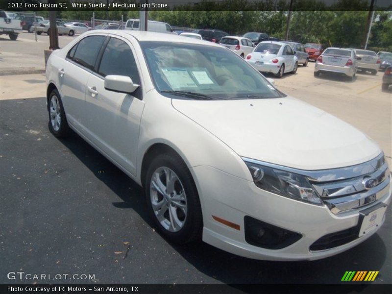 White Suede / Medium Light Stone 2012 Ford Fusion SE