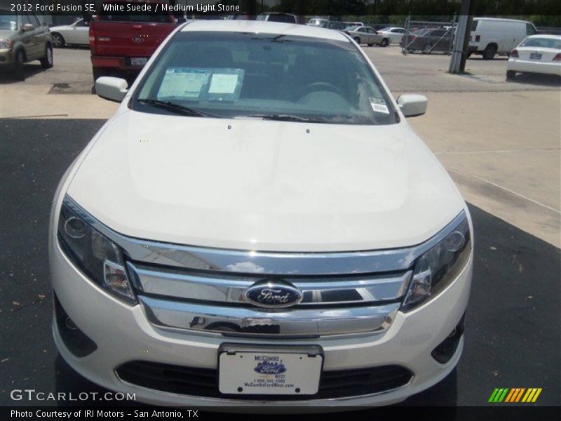 White Suede / Medium Light Stone 2012 Ford Fusion SE