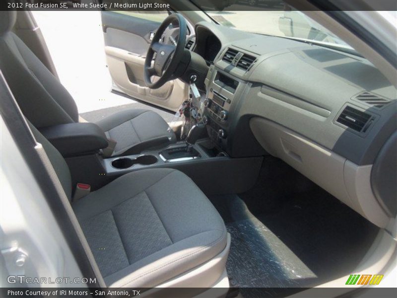 White Suede / Medium Light Stone 2012 Ford Fusion SE
