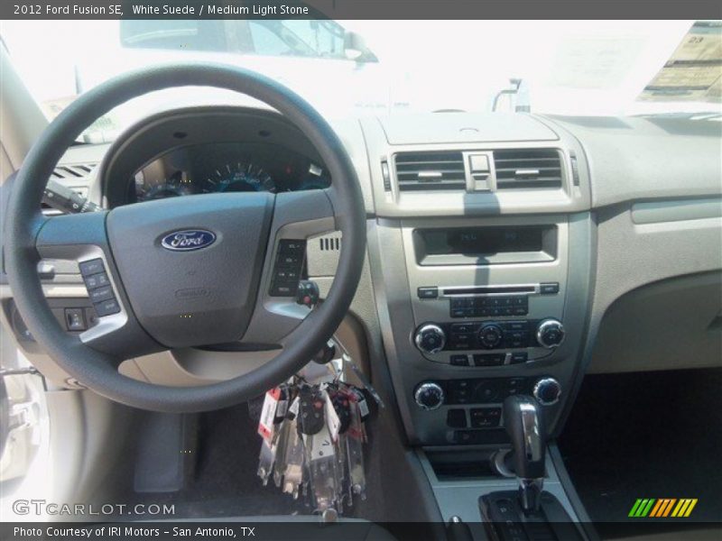 White Suede / Medium Light Stone 2012 Ford Fusion SE