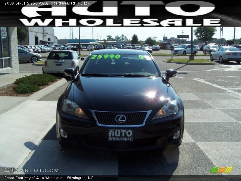 Obsidian Black / Black 2009 Lexus IS 250 AWD