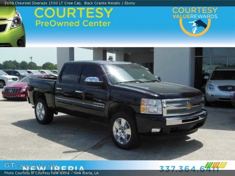 Black Granite Metallic / Ebony 2009 Chevrolet Silverado 1500 LT Crew Cab
