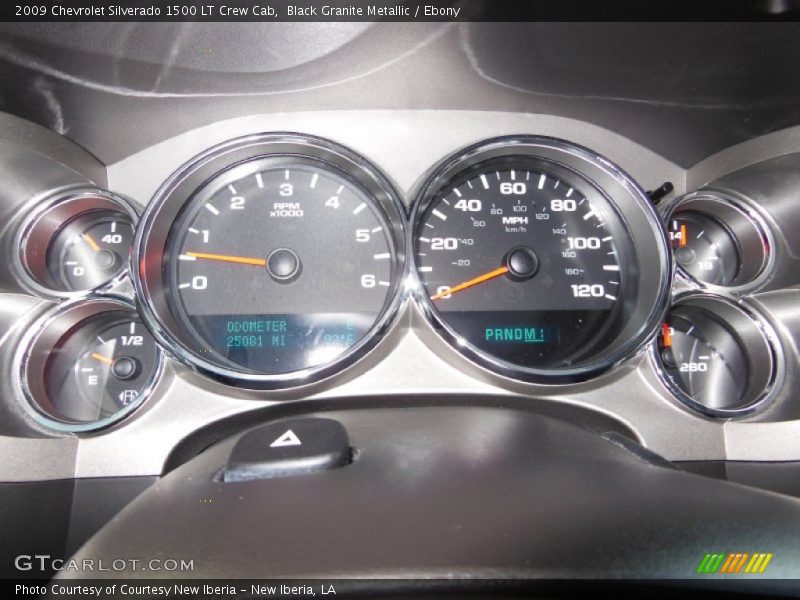 Black Granite Metallic / Ebony 2009 Chevrolet Silverado 1500 LT Crew Cab