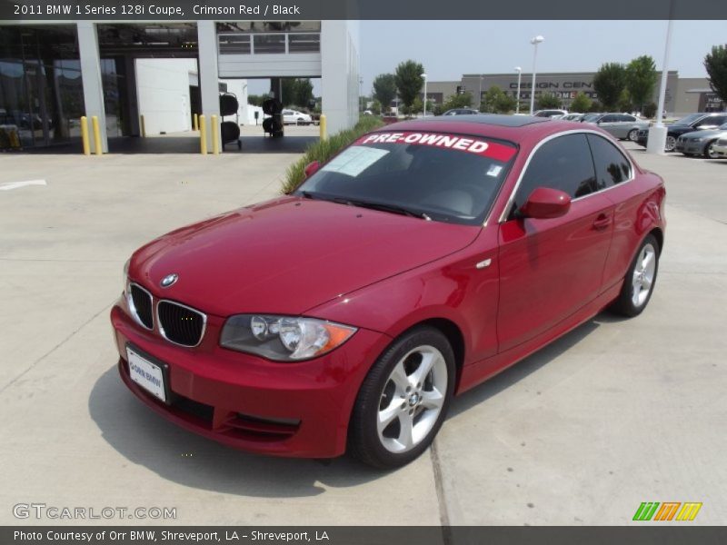 Crimson Red / Black 2011 BMW 1 Series 128i Coupe