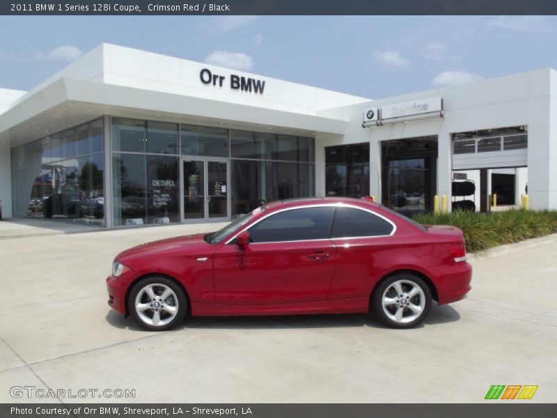 Crimson Red / Black 2011 BMW 1 Series 128i Coupe