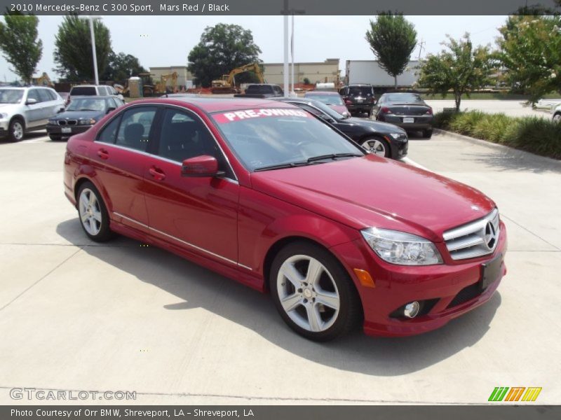 Mars Red / Black 2010 Mercedes-Benz C 300 Sport